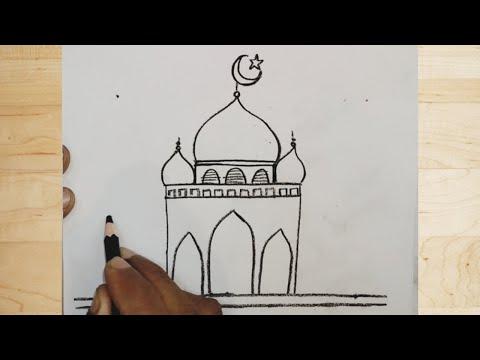 Learn How To Draw The Mosque With Dots تعليم الرسم للمبتدئين How To Draw A Mosque With Dots 