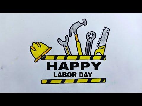 رسم سهل رسم يوم عيد العمال عيد العمال رسم عيد الشغل رسم اليوم العالمي للعمال 