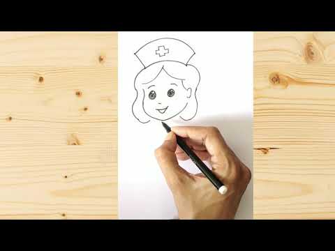 How To Draw Cartoon Nurse Easy Step By Step Drawing Pen And Pencil 