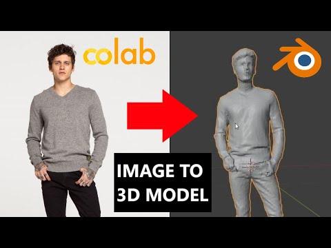 AI Generates 3D Model From Single Photo Google Colab 