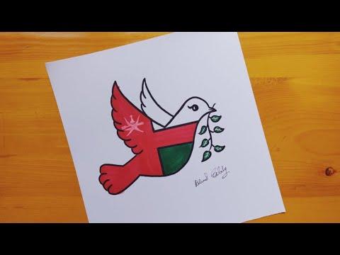 رسمة معبرة عن استقلال عمان 