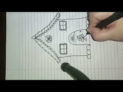 رسم سهل جدا للاطفال للمبتدئين تعلم كيفية و طريقة رسم بيت سهلة رسومات سهلة تعليم الرسم 
