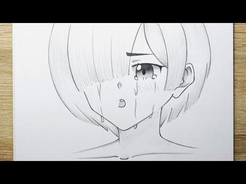 كيفية رسم فتاة انمي خطوة بخطوة للمبتدئين كيفية رسم فتاة انمي حزينة 