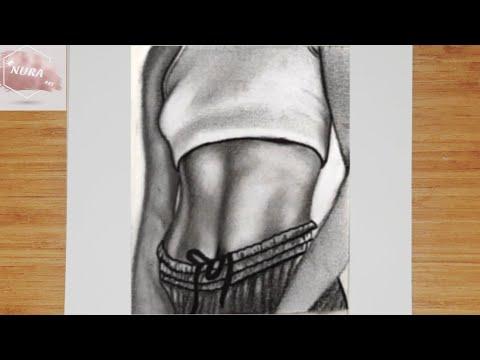 رسم جسم رسم للمبتدئين رسم جسم أنثوي رسم جسم بنت بالقلم الرصاص خطوة بخطوة تعليم رسم سهل جدا 