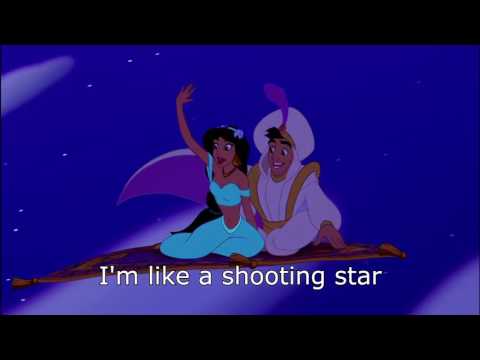 Disney Cartoon Music A Whole New World Lyrics Aladdin 1 