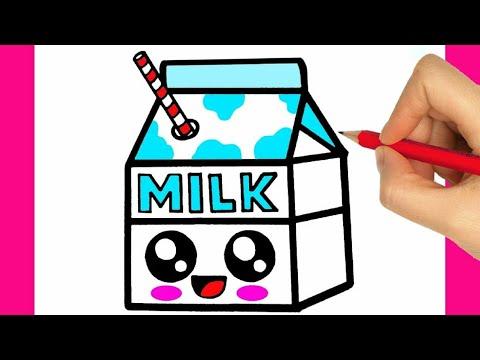 How To Draw Milk Box Step By Step Drawing And Coloring Milk Box 