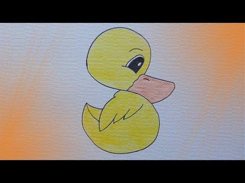 تعليم الرسم للاطفال كيف ترسم بطة خطوة بخطوة رسم بطة للمبتدئين How To Draw A Duck 