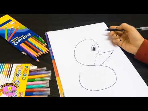 كيف ترسم بطة للأطفال طريقة رسم بطة باسهل طريقة رسم سهل يلا بينا نرسم بطة How To Draw A Duck 