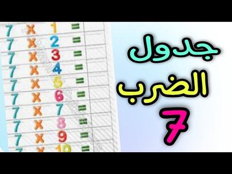 أسهل وأسرع طريقة لكتابة جدول الضرب 7 