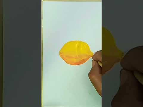 طريقة سهلة لرسم ليمونة 