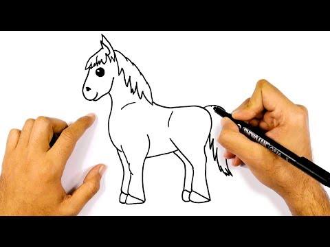 رسم حصان خطوة بخطوة للمبتدئين كيفية رسم حصان تعليم الرسم 