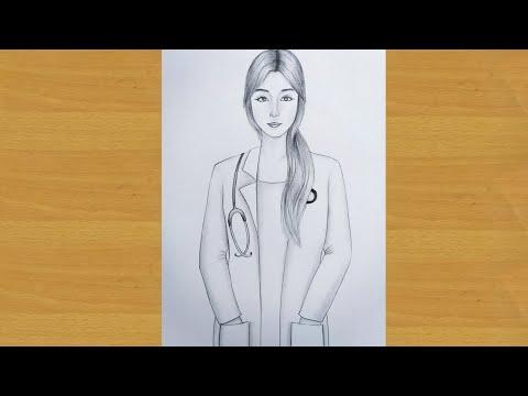 How To Draw A Doctor Girl Step By Step Gali Gali Art 
