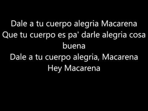 Macarena Los Del Rio Lyric Video Hey Macarena 