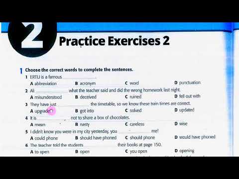 امتحانات الكتاب المدرسي 2 Practice Exercises للصف الثاني الثانوي ترم أول جزء أول 
