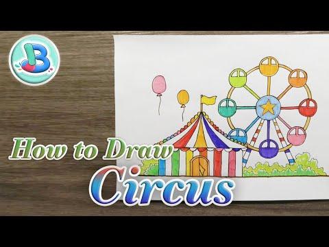 How To Draw A Circus Easy Step By Step For Beginners Drawing Tutorial Ep 83 
