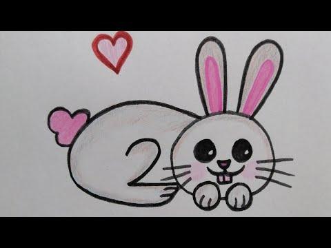 رسم أرنب تعلم رسم أرنب من الرقم 200 بخطوات سهله وسريعه 