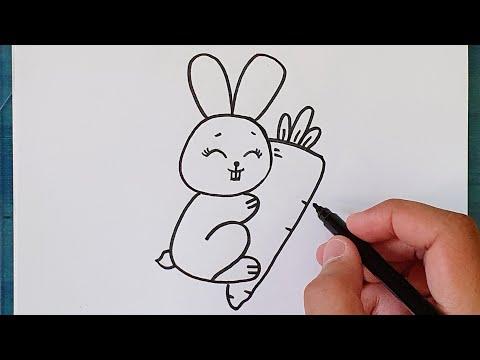 تعلم رسم ارنب سهل للاطفال بالخطوات How To Draw An Easy Rabbit For Children Steps 