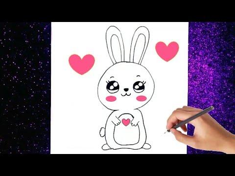 رسم سهل اتعلم رسم ارنب بسهوله كيف ترسم أرنب خطوة خطوة رسم أرنب كيوت 