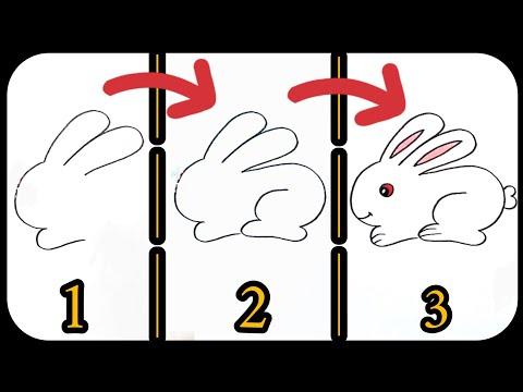 تعليم رسم أرنب سهل رسم حيوانات سهلة تعليم الرسم بسهولة بطريقة بسيطة اجمل رسم بطريقة سهلة جيدة 