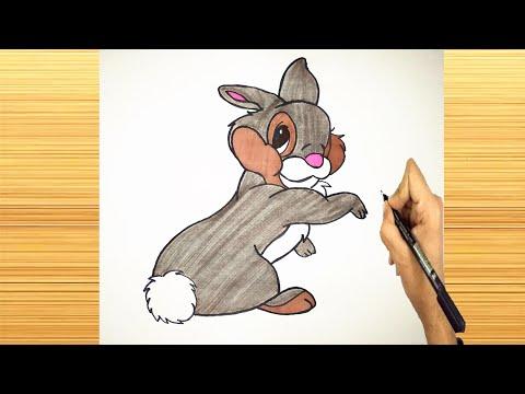 رسم أرنب سهل جدا 