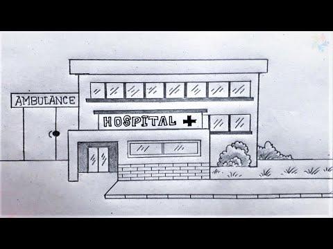 Draw Hospital Easy Drawing Pencil Drawing Tutorial 