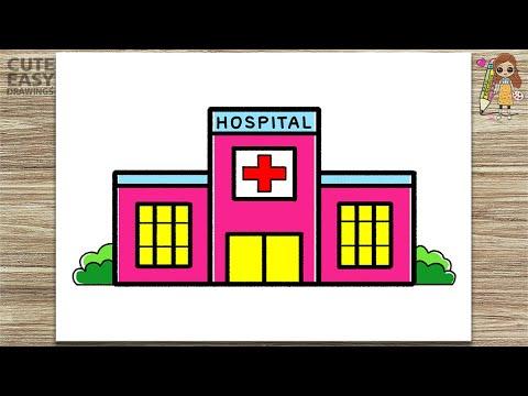 How To Draw A Hospital Easy Drawing 