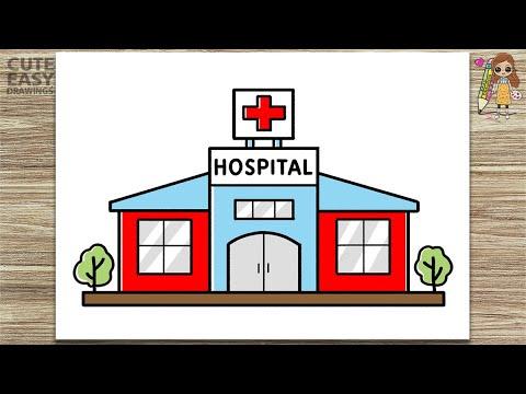 How To Draw Hospital Easy Drawing For Kids 