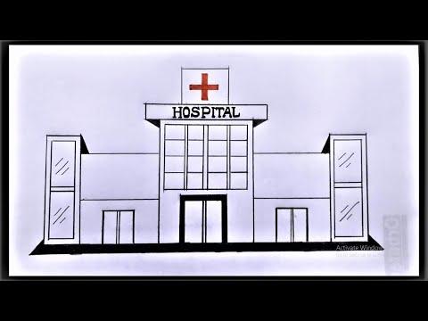 Draw Hospital Drawing Scenery Haspatal Art With Pencil Easy And Tricks 