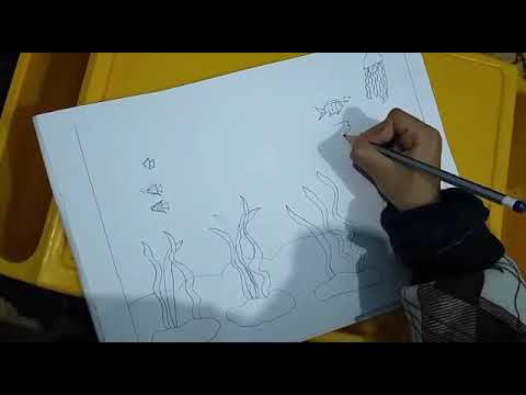 طريقة سهلة لرسم قاع البحر 