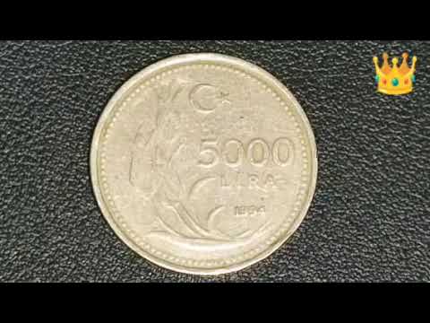 شاهد قطعة تركية من فئة 5000 ليرة تركية صدرت عام 1994 عملة فريدة من نوعها Turkiye Cumhuriyeti Trending 