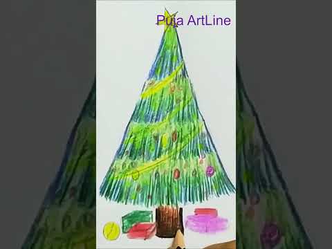 How To Draw Christmas Tree Christmas Special Gift Celebration Merry Christmas Draw Youtubeshorts 