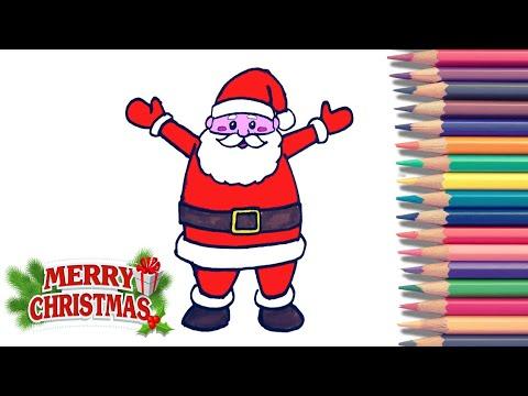تعليم الرسم كيف ترسم بابا نويل How To Draw Santa Claus Christmas 