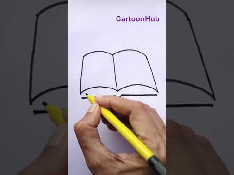 How To Draw A Open Book 3d Shorts Cartoonhub 