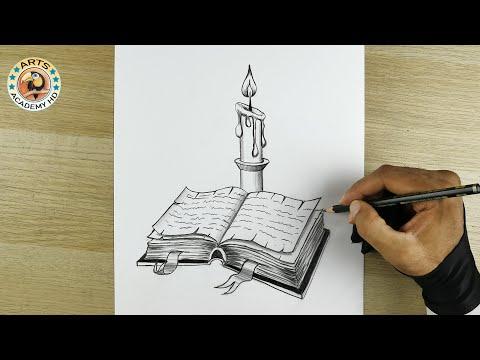 How To Draw A Book Drawing Dibujo Dessin رسم كتاب Líníocht رسم سهل 