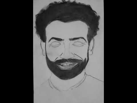 رسم بالقلم الرصاص لمحمد صلاح مبتدئ رسام ليفربول عبده حجازي رسم محمد صلاح ASMR رسم محمد صلاح طبل نادي ليفربول لكرة القدم 