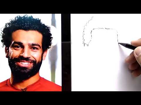 أروع موهبة في رسم نجم العرب محمد صلاح Mohamed Salah 