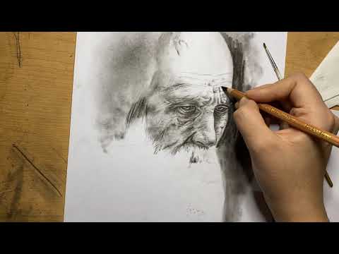 رسم رجل مسن Draw An Old Man 