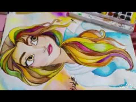 رسمة الأميرة بيلا من فيلم الجميلة والوحش 