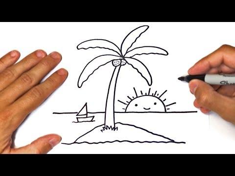 How To Draw A Island For Kids Island Easy Draw Tutorial 
