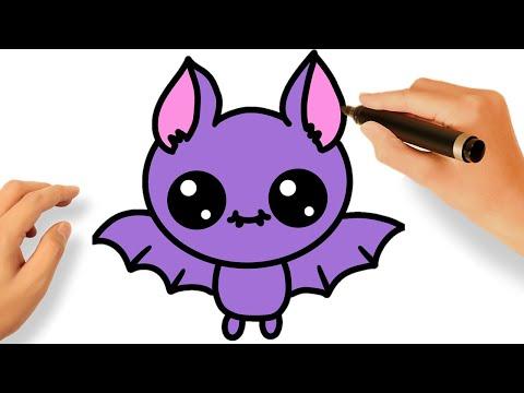 كيفية رسم الخفافيش سهلة لطيف الخفافيش 