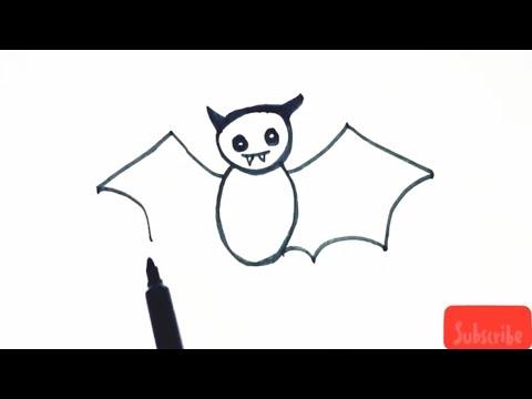 تعليم الرسم للاطفال كيف ترسم خفاش رسم سهل رسومات سهله 