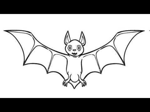 رسم خفاش بالخطوات للأطفال Shorts 