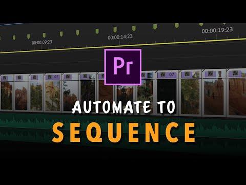 كيف يمكنني إضافة صور أو مقاطع فيديو إلى المسار الموسيقي تلقائيًا في Automate To Sequence Premiere؟ 