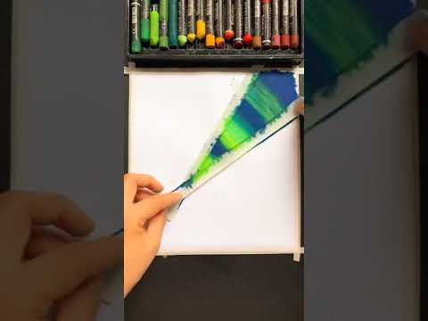رسم بالوان الشمع جميل جدا Oil Pastels Drawing 