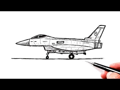 كيفية رسم طائرة مقاتلة دروس الرسم 