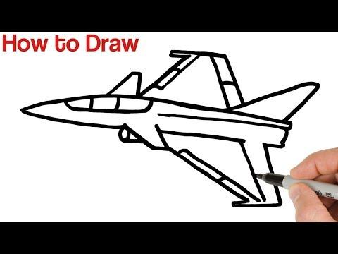 How To Draw A Fighter Jet Airplane Step By Step 