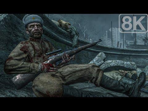 ستالينغراد 1942 فرقة البندقية الثانية والستين للجيش الأحمر Call Of Duty World At War الجزء 4 8K 