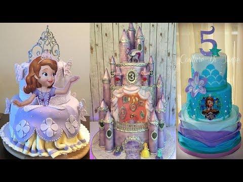 أفكار وإبداعات فى تزيين كيك عيد ميلاد الأطفال بشخصية أميرة ديزنى صوفيا الأولى Princess Sofia Cakes 