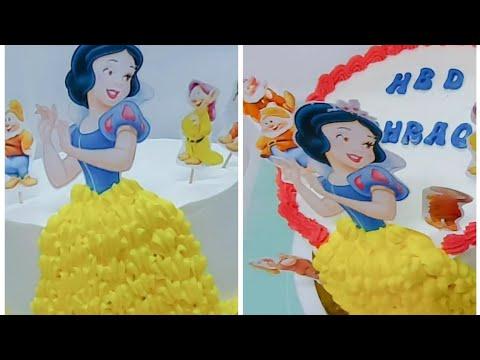 تزيين تورته اسنووايت اميرات ديزني How Do I Make A Snow White Cake Disney Princesses 