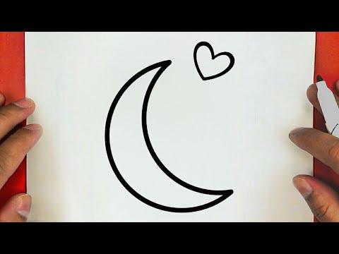 كيف ترسم هلال رمضان بطريقه سهله خطوة بخطوة رسم رمضان رسم سهل تعليم الرسم للمبتدئين 